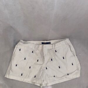 Ralph Lauren polo white shorts with logo
